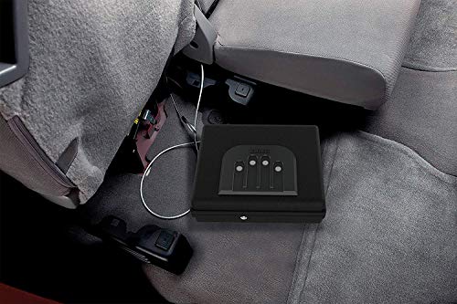 GunVault MicroVault XL Portable Large Gun Safe with Illuminated No-Eyes Digital Keypad and Security Cable (2 Pistol Capacity)