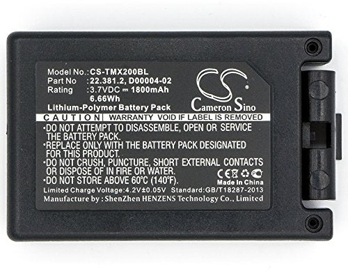 XSPLENDOR (10 Pack) XSP Battery for TELERADIO TG-TXMNL Transmitter Tele Radio TG-TXMN 1800mAh