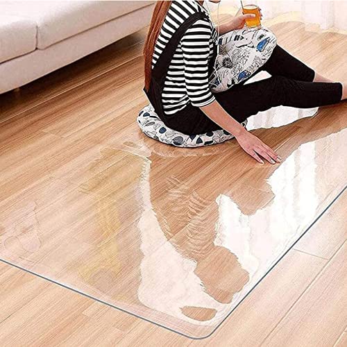 REMYSAOS Floor Protector PVC Transparent - Anti-Slip Waterproof Chair Mat for Hardwood Floor