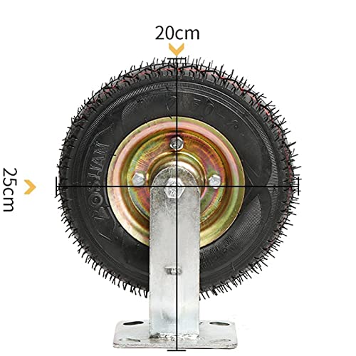 TekniS Gold Inflatable Wheel Set - 8 Pieces, Thickened Casters, Double Steel Bearings
