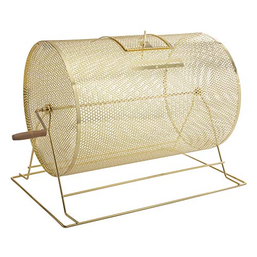 Large Brass Raffle Spinning Drum - 10000 Capacity Raffle Ticket Stubs or Bingo Balls - Small Business Supplies, Lottery, Fundraiser, Drawing Games