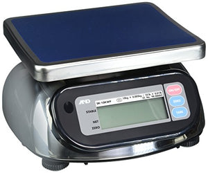 A&D Engineering SK-10KWP Stainless Steel Washdown Scale, NTEP Approved, 10kg Capacity, 0.005kg Increments