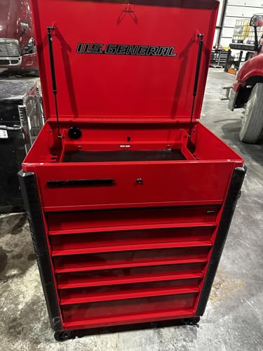 Generic 6 Drawer Full Bank Mobile Service Storage Cart Cabinet, Red Color
