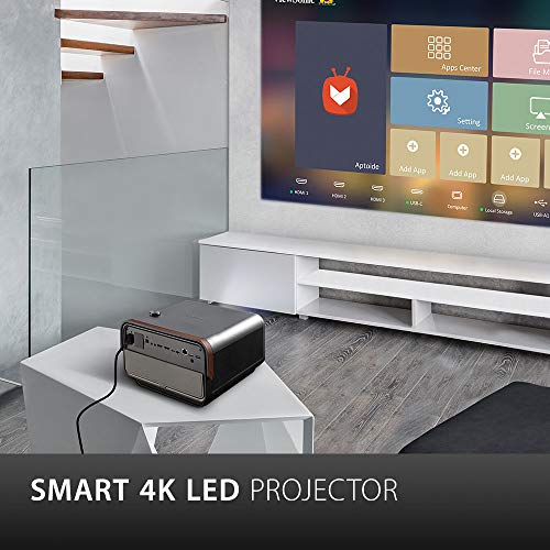 ViewSonic X10-4K True 4K UHD Short Throw LED Portable Smart Home Theater Projector Compatible with Amazon Alexa and Google Assistant (2019 Model)