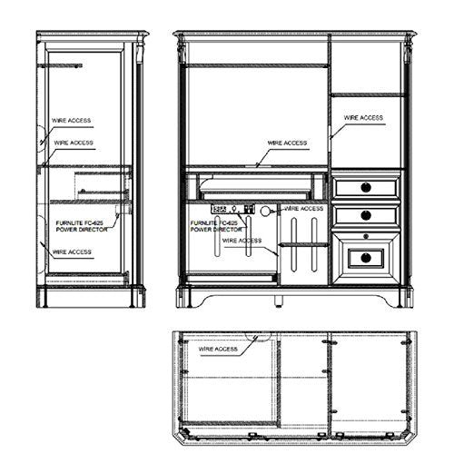 Hooker Furniture Brookhaven Computer Cabinet in Clear Cherry