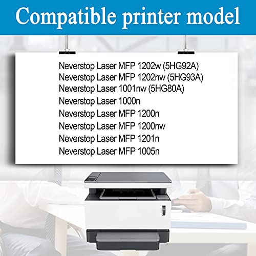 2 Pack Black Compatible 143A | W1143A MICR Toner Cartridge Replacement for HP Neverstop Laser MFP 1202nw MFP 1202w 1001nw 1000n MFP 1200nw 1200n 1201n 1005n Printer Ink Cartridge (High Yield)