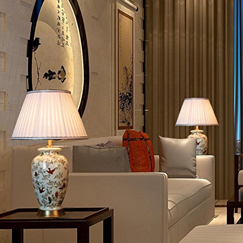 505 HZB Ceramic Desk Lamp, Living Room Study, Fashion Lamp, American Bedroom Bedside Lamp.