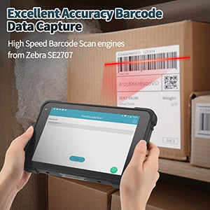 Rugged Android Tablet Barcode Scanner, Upgraded Android 9.0, Integrated Zebra 2D Scanner, 8 Inch Rugged IP67 Tablet, with GPS, WiFi, 4G, NFC for Warehouse Industrial Management, MUNBYN Scanner