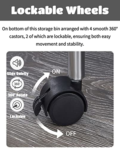 WAHHWF 15 Drawers Rolling Storage Cart with Wheels, Multipurpose Organizer - Plastic Drawer Cart