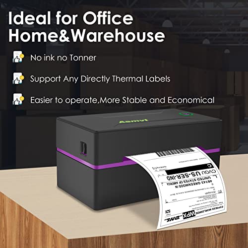 Asmvt Thermal Label Printer-Shipping Label Printer,150mm/s 4x6 Desktop Label Printer for Shipping Packages, Small Business, USPS, FedEx, Shopify, Etsy, Amazon,Compatible with Windows & Mac