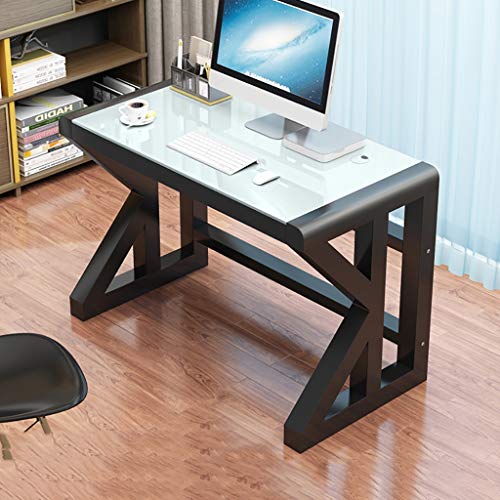 Home Office Desks E-sports table, computer desktop table, home desk, game table, bedroom simple desk, tempered glass computer desk, office study desk, computer PC, laptop desk, workstation dining tabl