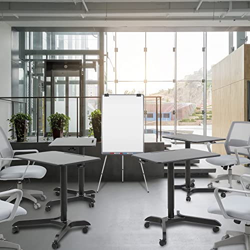 AVLT 44" Ambidextrous Pneumatic Laptop Standing Desk Cart - Mobile Rolling Computer Projector Cart