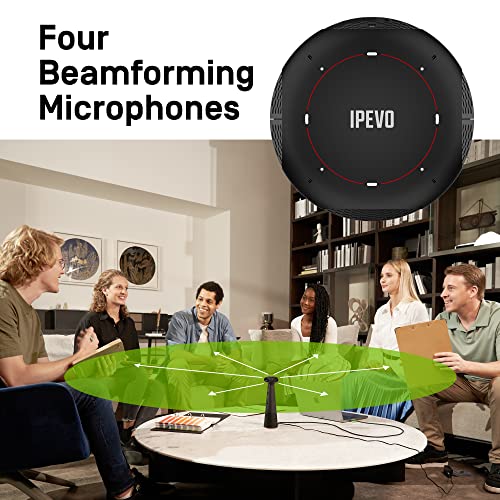 IPEVO Totem 360 Conference Camera with AI Modes, USB-C, Speaker & Microphone