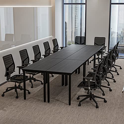 Bonzy Home 12ft Conference Table & Chair Set, Office Desk & Chair Set for Meeting Room - 14 People