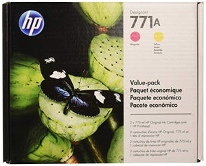 HP 771 (P2V48A) Magenta/Yellow Printhead and 771A Original Ink Cartridges Value Pack