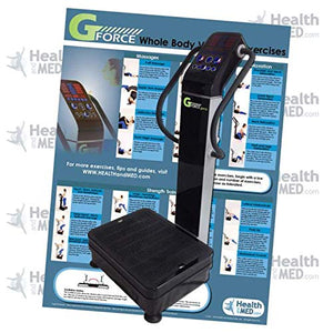 HEALTH AND MED.COM GForce Pro S - 1500W Dual Motor Whole Body Vibration Plate Exercise Machine (Black/Silver, 1500W)