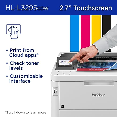 Brother HL-L3295CDW Wireless Color Laser Printer | Duplex, NFC, Mobile & Ethernet Connectivity | Amazon Dash Replenishment Ready
