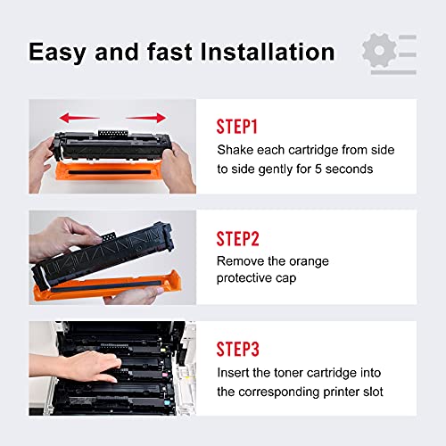 LEMERO (with Chip) Remanufactured Toner Cartridge Replacement for HP 414A 414X W2020A W2021A W2022A W2023A to use with Color Laserjet Pro MFP M479fdw M454dw (Black, Cyan, Magenta, Yellow, 4 Pack)