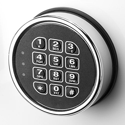 Steel Keypad Quick Access Jewelry Security Safe Cabinet with Drawers (White)