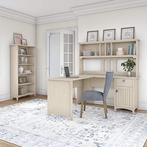 Bush Furniture Salinas Home Office Desk, 60W, Antique White