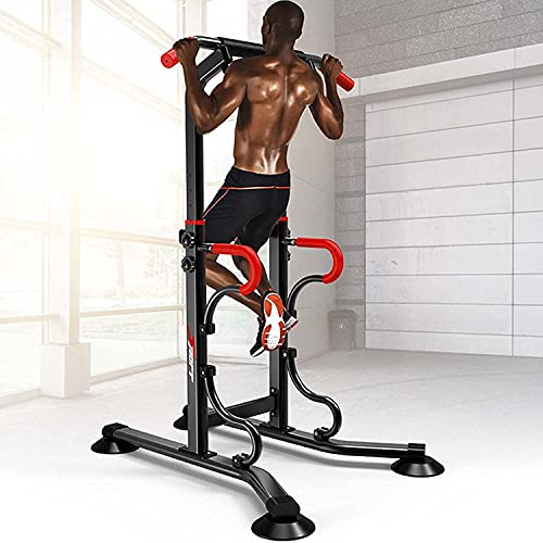 Gym Strength Exercise Power Tower Power Tower Dip Station Pull Up Bar, Adjustable Workout Abdominal Exercise Home Gym Tower Body Building, Strength Training Workout Equipment, for Men Or Women, Adult