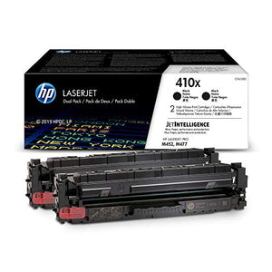 HP 410X | CF410XD | 2 Toner Cartridges | Black | High Yield