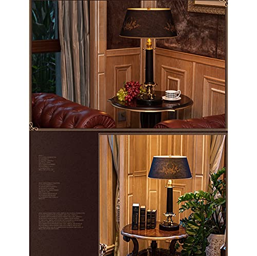 EARSHOT Modern Table Lamp with Fabric Lampshade, 29" H - Luxurious Nightstand Desk Light