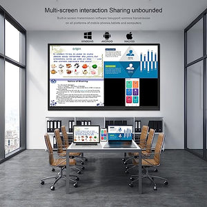 Generic 65'' Smart Digital Whiteboard, Interactive 4K UHD Touchscreen Display - Classroom & Business (Board + Stand)