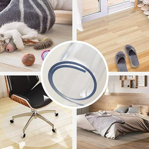 SaiFfe Office Chair Mat for Carpets 100x490cm/3.3x16.1FT, 1.5mm Thick Transparent Premium Quality