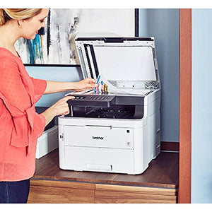 Brother MFC-L3750CD All-in-One Digital LED Color Wireless Laser Printer for Home Office - Print Copy Scan Fax - Auto 2-Sided Printing, 24 ppm, 600 x 2400 dpi, 50-Sheet ADF - BROAGE Printer Cable