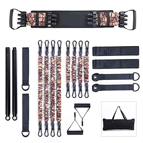 ZPFQFC 18pcs Adjustable Bench Press Assistance Heavy Resistance Bands Set, Multi-Function Removable Chest Expander, Home Training Fitness Equipment