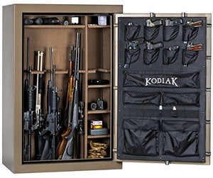 Kodiak K5940EX Gun Safe by Rhino Metals, 52 Long Guns & 8 Handguns, 677 lbs, 60 Minute Fire Protection, Electronic Lock, Patented Swing Out Gun Rack Compatible and Bonus Deluxe Door Organizer