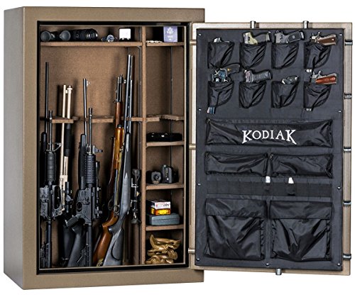 Kodiak K5940EX Gun Safe by Rhino Metals, 52 Long Guns & 8 Handguns, 677 lbs, 60 Minute Fire Protection, Electronic Lock, Patented Swing Out Gun Rack Compatible and Bonus Deluxe Door Organizer