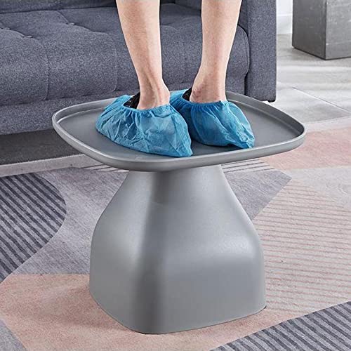 BinOxy Small Square Coffee Table - Yellow, Indoor & Outdoor End Table for Living Room, Bedroom - Ideal Side Table for Snacks & Tea