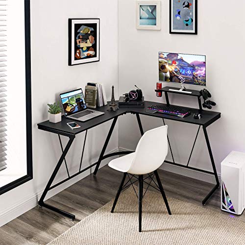 Mr IRONSTONE Electric Height Adjustable Desk 47.2" Standing Desk Sit to Stand Home Office Computer Desk & L-Shaped Desk 50.8" Computer Corner Desk, Home Gaming Desk, Office Writing Workstation