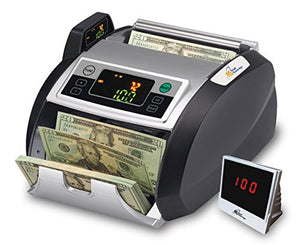 Royal Sovereign Rear Loading High Speed Bill Counter with UV, MG, IR Counterfeit Detector & External Display (RBC-2100),Grey