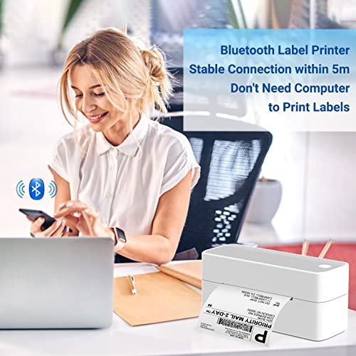 Omezizy Bluetooth Thermal Label Printer, Shipping Label Printer, Wireless Thermal Printer for Shipping Labels, Label Printer for Shipping Packages - Compatible with USPS, Shopify, Amazon, Etsy, Ebay