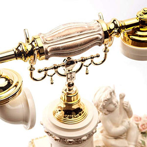 OPiCa Antique Decoration Retro Telephone - Cupid Design - Wired Home Landline Mobile Phone