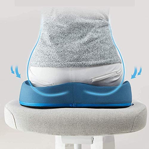 XIXIDIAN Memory Foam Seat Cushion for Back Pain Relief - Washable Cover