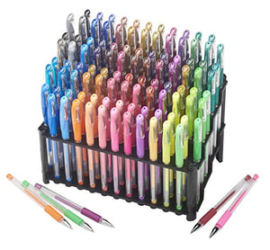 ECR4Kids GelWriter Gel Pens Set Premium Multicolor set in Stadium Stand (100-Count)