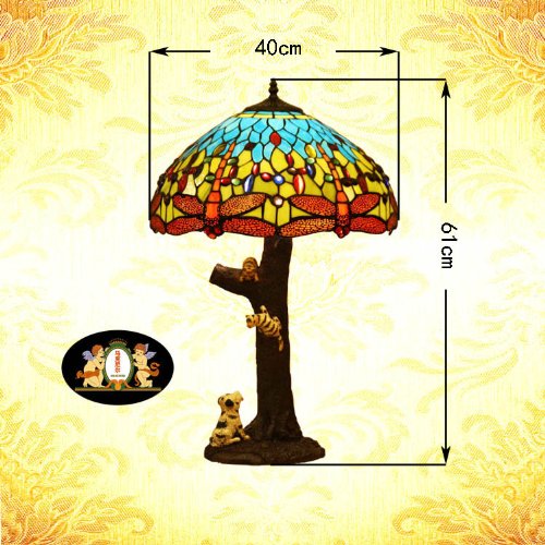 Tiffany Europaische retro style hand-painted stained glass table lamp