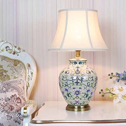 505 HZB Ceramic Desk Lamp Bedroom Bedside Lamp Room Villa Desk Lamp