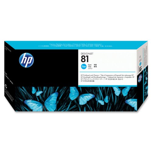 HP 81 C4951A Printhead and Printhead Cleaner for DesignJet 5000 series, Cyan