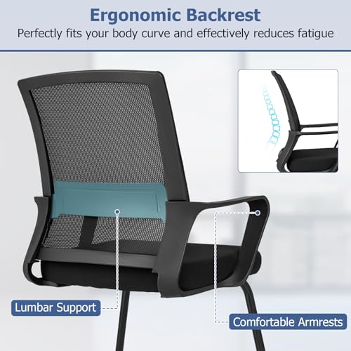 GOFLAME Office Guest Chair with Lumbar Support, 10 Pack