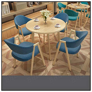 BHH-Table and Chair Sets Creative Leisure Table and Chair Set 4, Coffee Table Combination Home Kitchen Fast-Food Shop Dining Lounge Seat Office Reception Room Tea Shop Coffee Shop Bakery Dessert Shop Hotel