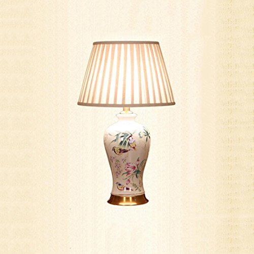 505 HZB Bedroom Bedside Lamp American Ceramic Room Desk Lamp
