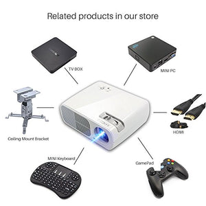 Roadwi 2600 Lumens Home Theater Projector Outdoor Movies Support HDMI VGA AV USB LED Cinema LCD Display for Kids Gaming …