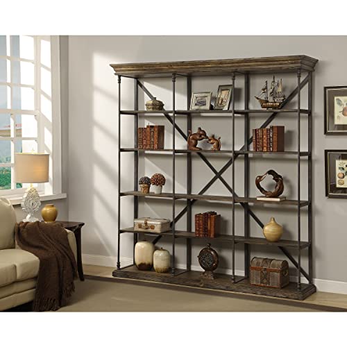 Coast to Coast Imports Corbin Medium Brown Large Bookcase