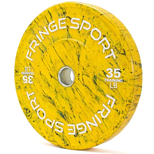 Fringe Sport Savage Tie-Dye Tiger Stripe 35lb Color Bumper Plates, Strength Training Equipment for Weight Training, No Odor - Sold in Pairs, 10lb - 55lb Weight Pair (35)