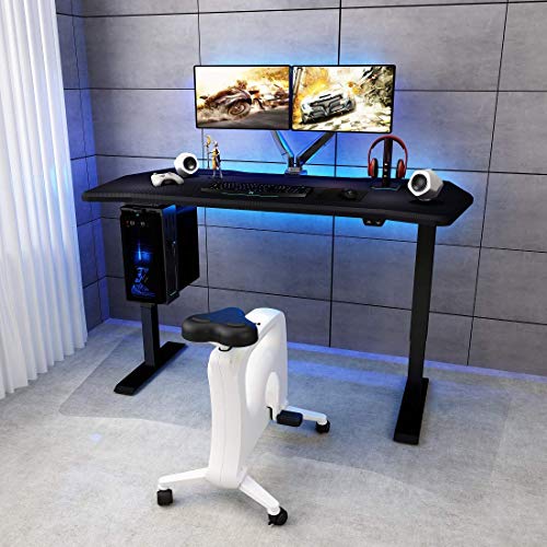 FlexiSpot Height Adjustable PC Gaming Desk, 55 x 27 Inches, Computer Table for E-Sports Gamer, Black Frame with Game Top…